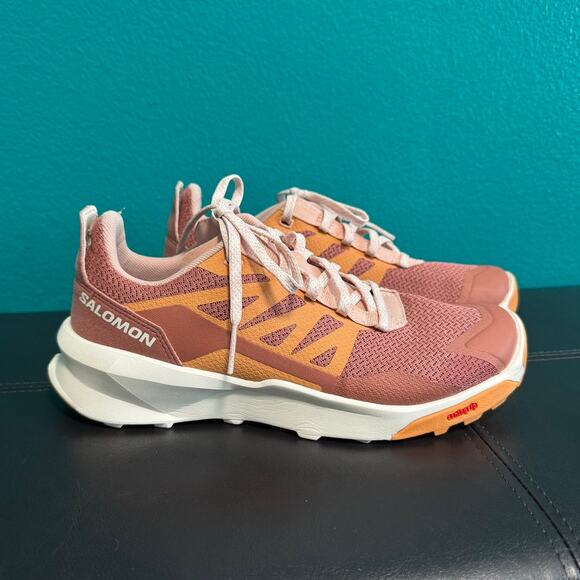 Salomon Ortholite Pink & Orange Women's Laced Hiking Sneakers Women's 7 - Picture 3 of 10